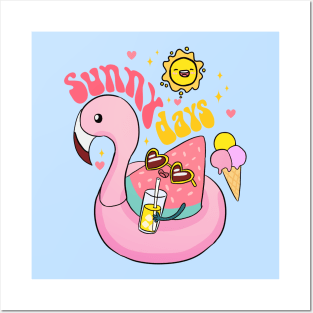 Sunny days a cute and fun summer time design Posters and Art